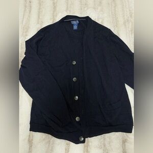 Elegant Black Men's Cardigan Sweater